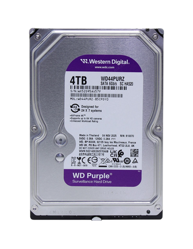Жесткий диск Western Digital WD Purple, 3.5", 4 ТБ <WD44PURZ>