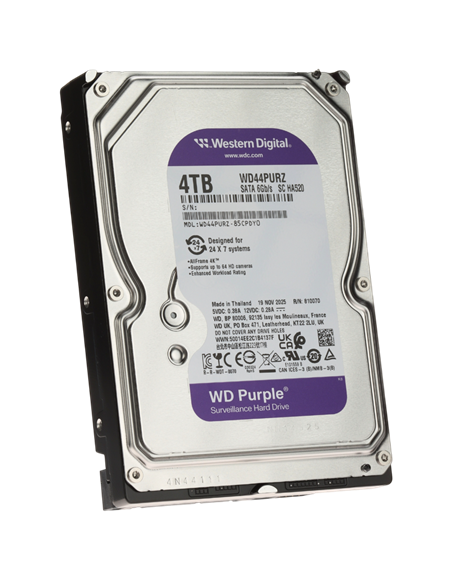 Жесткий диск Western Digital WD Purple, 3.5", 4 ТБ <WD44PURZ>