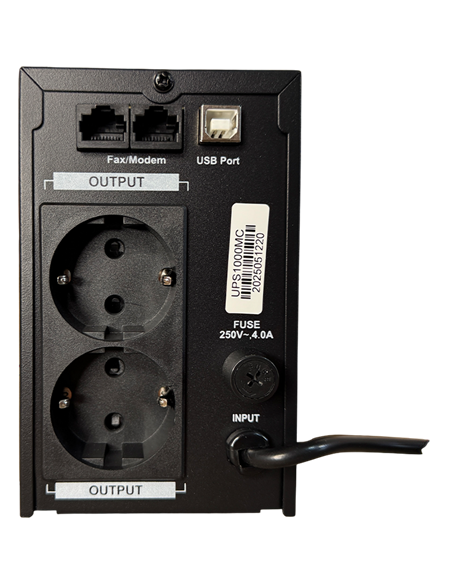 UPS  Ultra Power 1000VA/600W (3 steps of AVR, CPU controlled, USB) metal case, LCD display