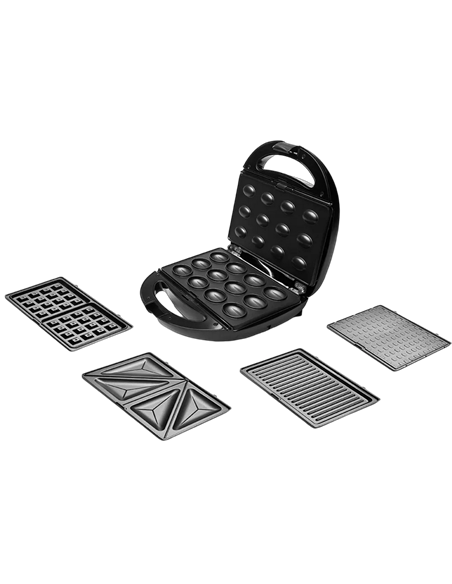 Aparat pentru sandwich multifunctional Polaris PST 0105, Argintiu | Negru