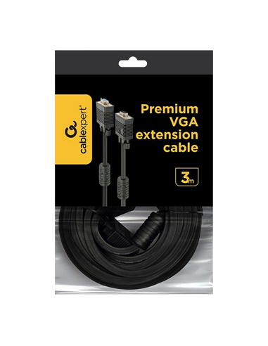 Cablu Video Cablexpert CC-PPVGAX-10-B, VGA D-Sub (M) - VGA D-Sub, 3m, Negru