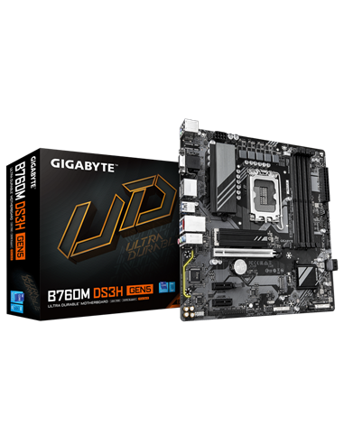 Placă de bază Gigabyte B760M DS3H GEN5, LGA1700, Intel B760, Micro-ATX