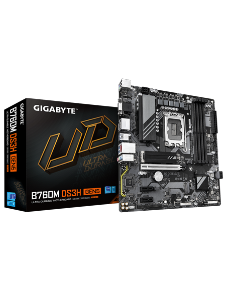 Placă de bază Gigabyte B760M DS3H GEN5, LGA1700, Intel B760, Micro-ATX