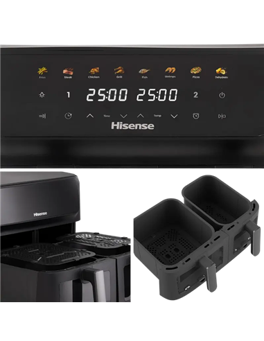 Friteuză cu aer cald Hisense HAF2700DCD, Negru