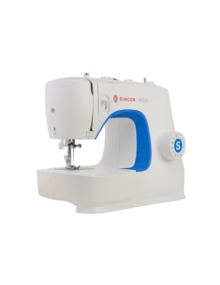 Mașină de cusut Singer M3205, Alb Albastru
