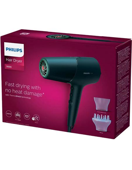 Uscător de păr Philips BHD512/00, 2300 W, Negru