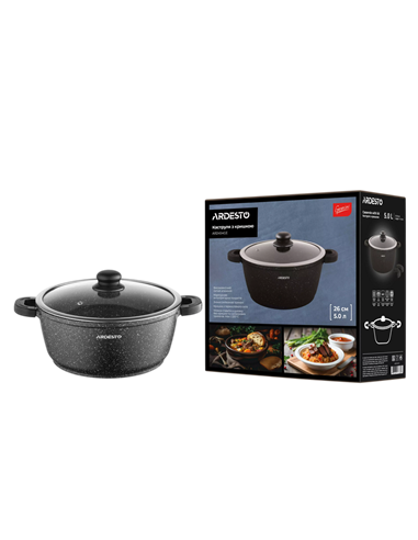 Кастрюля Ardesto AR2454GE, 5л, 26см, Чёрный