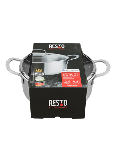 Кастрюля RESTO 95026 , 4,25л, Нержавеющая сталь