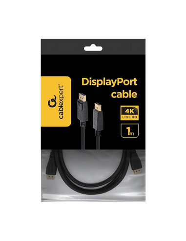 Видео кабель Cablexpert CC-DP-1M, DisplayPort (M) - DisplayPort (M), 1м, Чёрный