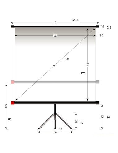 Ecran cu stativ Reflecta Crystal-Line, 1:1