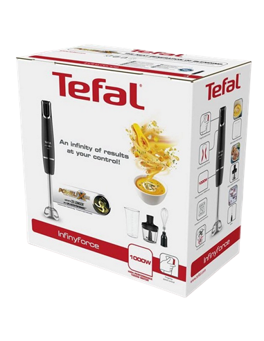 Blender de mână Tefal Infiny Force, Negru
