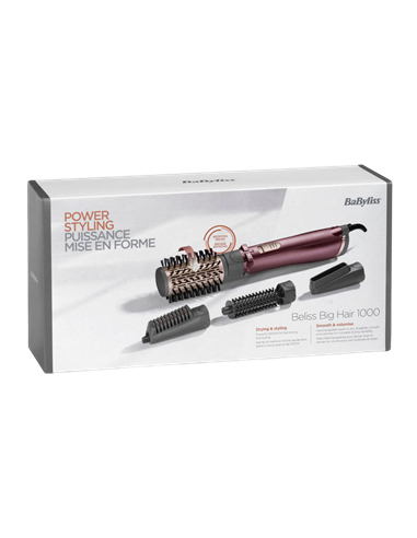 Uscător de păr-perie BaByliss Beliss Big Hair AS960E, 1000 W, Roz