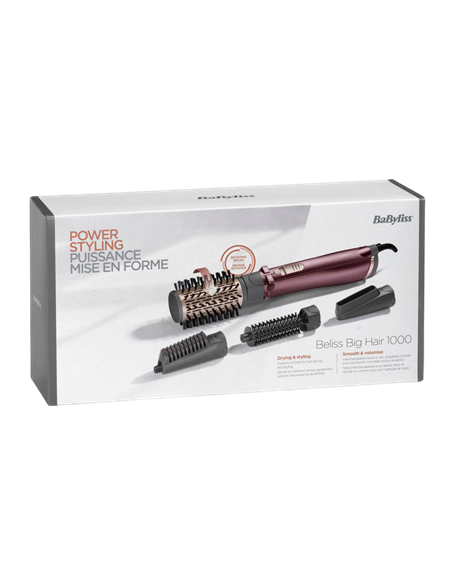 Фен-щётка BaByliss Beliss Big Hair AS960E, 1000 Вт, Розовый