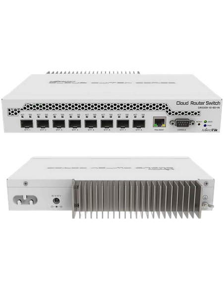 Switch de rețea MikroTik CRS309-1G-8S+IN, Alb