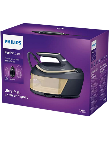 Fier de călcat cu generator de abur Philips PSG6066/20, 2400W, Albastru | Auriu