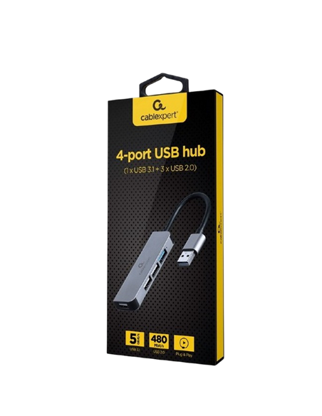 Adaptor Hub Gembird UHB-U3P1U2P3-01, Argintiu