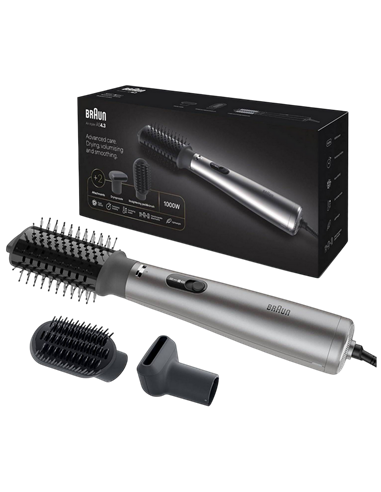 Фен-щётка Braun AS4.3, 1000Вт, Серебристый