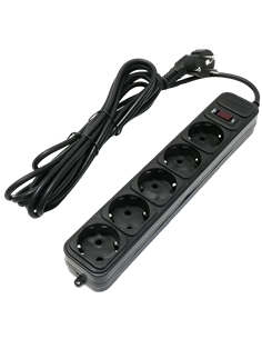 Prelungitor electric Ultra Power UP3-B-10PPB, 5 Prize, 3m, Negru