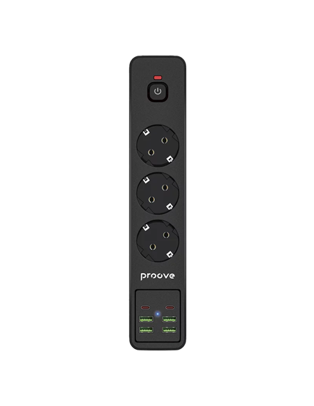 Сетевой фильтр Proove Power Strip P-03, 3 Розеток, 2м, Черный