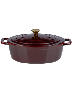 Cratiță Alpina Cast Iron, 5L, 33cm, Bordo