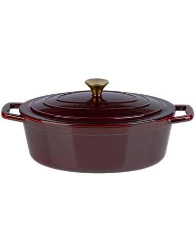Cratiță Alpina Cast Iron, 5L, 33cm, Bordo