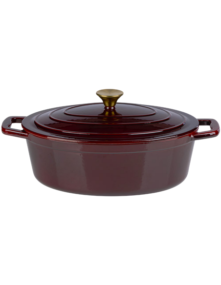 Кастрюля Alpina Cast Iron, 5л, 33см, Бордовый