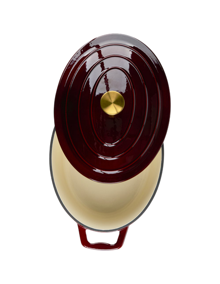 Cratiță Alpina Cast Iron, 5L, 33cm, Bordo