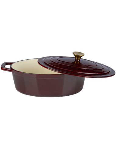 Кастрюля Alpina Cast Iron, 5л, 33см, Бордовый
