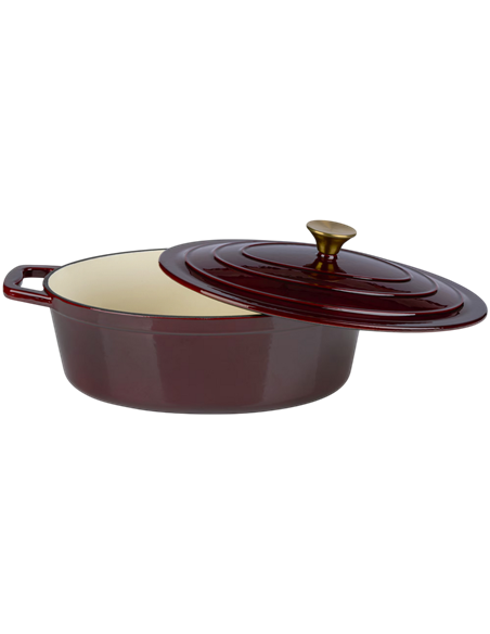 Cratiță Alpina Cast Iron, 5L, 33cm, Bordo