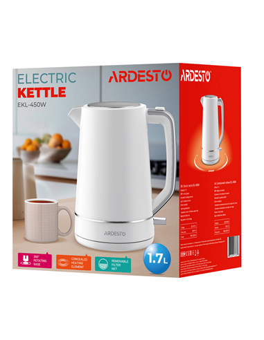 Электрочайник Ardesto EKL-450W, Белый