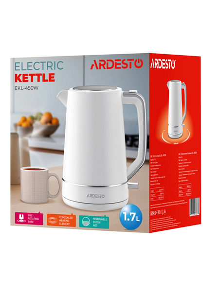 Электрочайник Ardesto EKL-450W, Белый