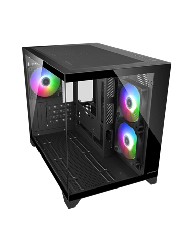 Компьютерный корпус Cougar FV150 Mini RGB, Mini-Tower, Без блока питания, Чёрный