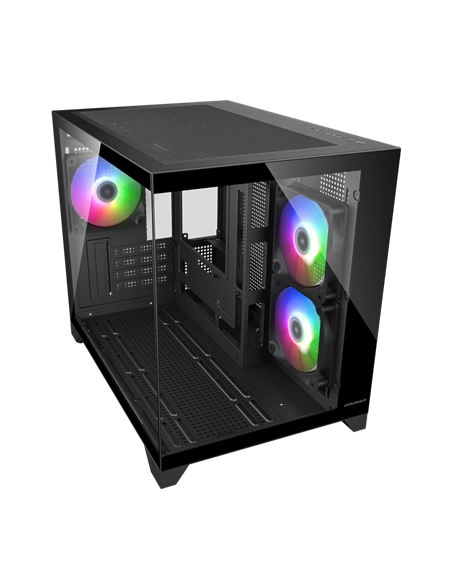 Carcasă PC Cougar FV150 Mini RGB, Mini-Tower, Fără PSU, Negru