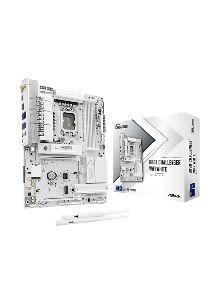 Placă de bază ASRock B860 CHALLENGER WIFI WHITE, LGA1851, AMD B860, ATX