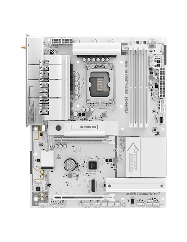 Материнская плата ASRock B860 CHALLENGER WIFI WHITE, LGA1851, AMD B860, ATX