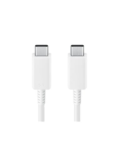 Cablu încărcare și sincronizare Samsung USB-C to USB-C Cable 5A, USB Type-C/USB Type-C, 1,8m, Alb