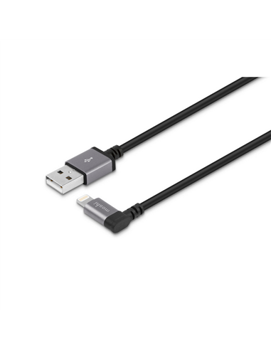 Кабель для зарядки и синхронизации Moshi USB to Lightning Cable 90 Degree, USB Type-A/Lightning, 1,5м, Чёрный