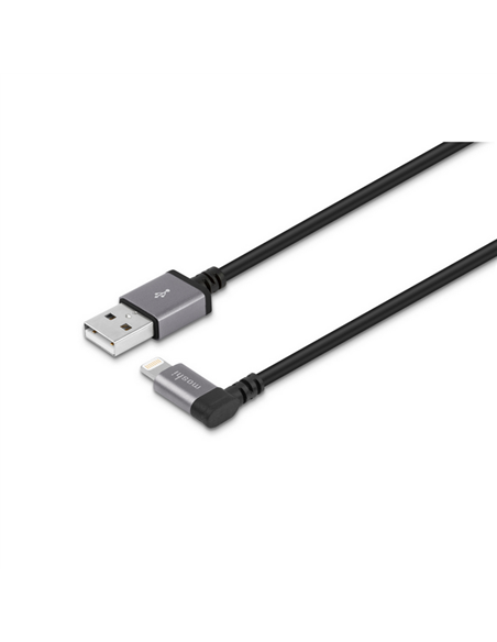 Cablu încărcare și sincronizare Moshi USB to Lightning Cable 90 Degree, USB Type-A/Lightning, 1,5m, Negru