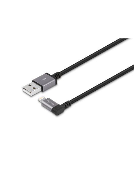 Cablu încărcare și sincronizare Moshi USB to Lightning Cable 90 Degree, USB Type-A/Lightning, 1,5m, Negru