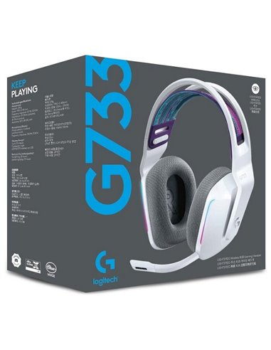 Игровая Гарнитура Logitech G733, Беспроводной/C проводом, Белый