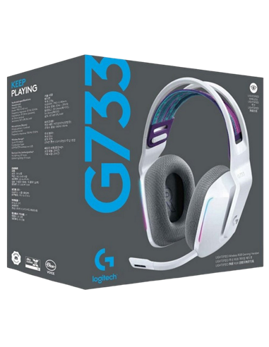 Игровая Гарнитура Logitech G733, Беспроводной/C проводом, Белый