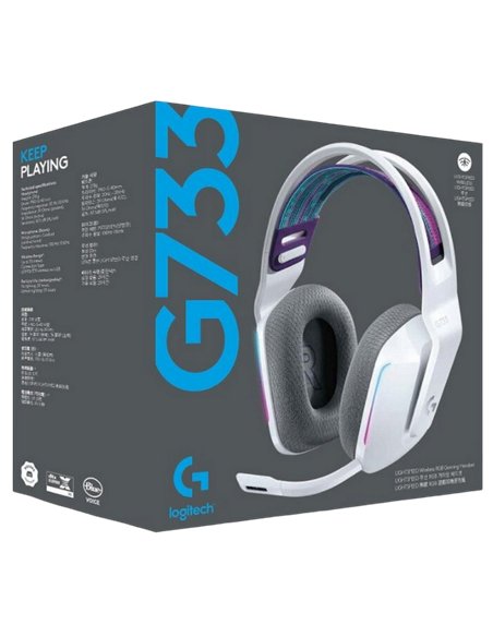 Игровая Гарнитура Logitech G733, Беспроводной/C проводом, Белый