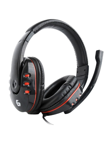 Căști gaming Gembird GHS-402, Cu fir, Negru/Roșu
