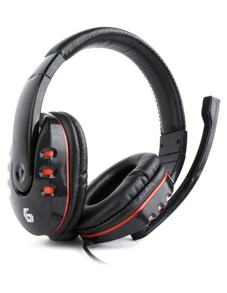 Căști gaming Gembird GHS-402, Cu fir, Negru/Roșu