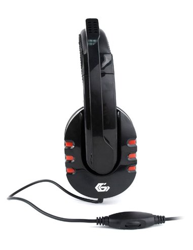 Игровая Гарнитура Gembird GHS-402, Проводной аналоговый, Чёрный/Красный 