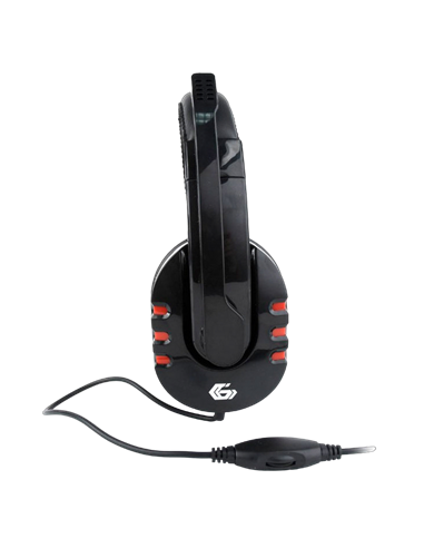 Căști gaming Gembird GHS-402, Cu fir, Negru/Roșu