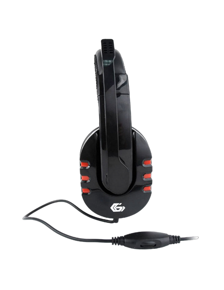 Căști gaming Gembird GHS-402, Cu fir, Negru/Roșu