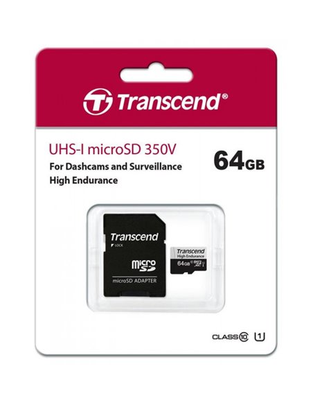 Card de Memorie Transcend MicroSDXC Class 10, 64GB (TS64GUSD350V)