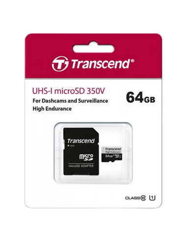 Card de Memorie Transcend MicroSDXC Class 10, 64GB (TS64GUSD350V)