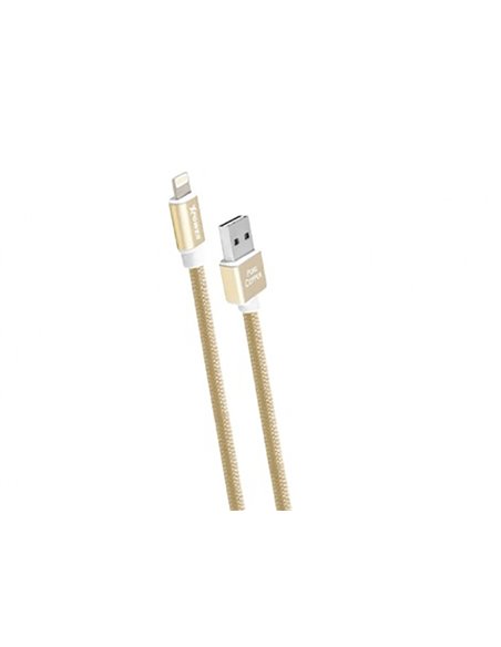 Кабель для зарядки и синхронизации Xpower Lightning Cable, Metal, USB Type-A/micro-USB, 1м, Золотистый